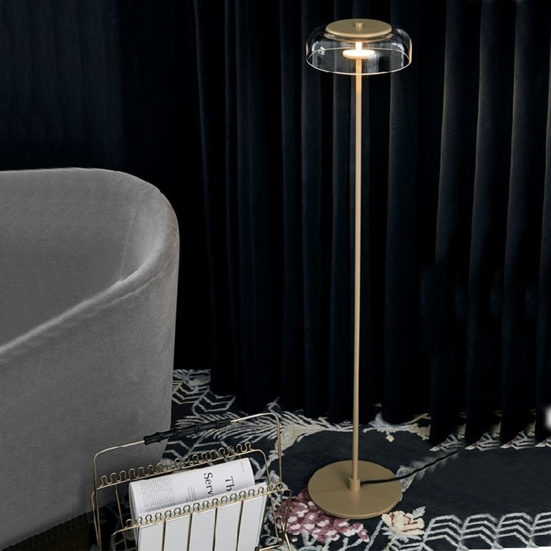 Nordic Led Floor Lamp Postmodern Gold Iron Floor Lamps For Living Room Bedroom Study Decor Home Table Lamp Glass Standing Lamp 3