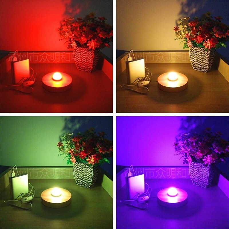 Led Lovers Night Light Wood 16 Colors Dimming Usb Plug In Bedside Lamp Bedroom Decoration Couples Romantic Atmosphere Night Lamp 4