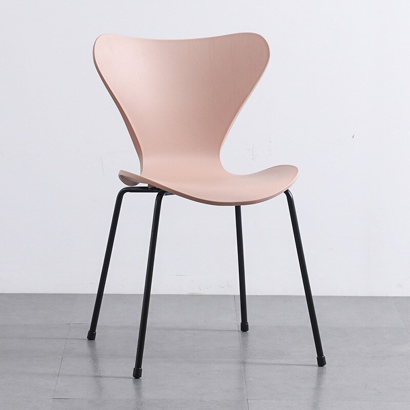 Wuli Nordic Chair Ins Celebrity Light Luxury Home Backrest Dining Chair Desk Simple Modern Backrest Stool Leisure Plastic 6