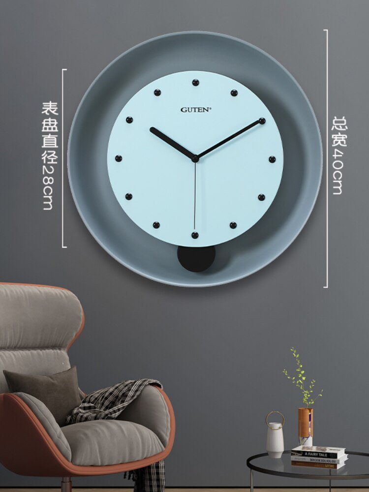 Minimalist Nordic Wall Clock Living Room Silent Creativity Metal Wall Clock Modern Design Reloj Pared Grande Home Decor LL50WC 4
