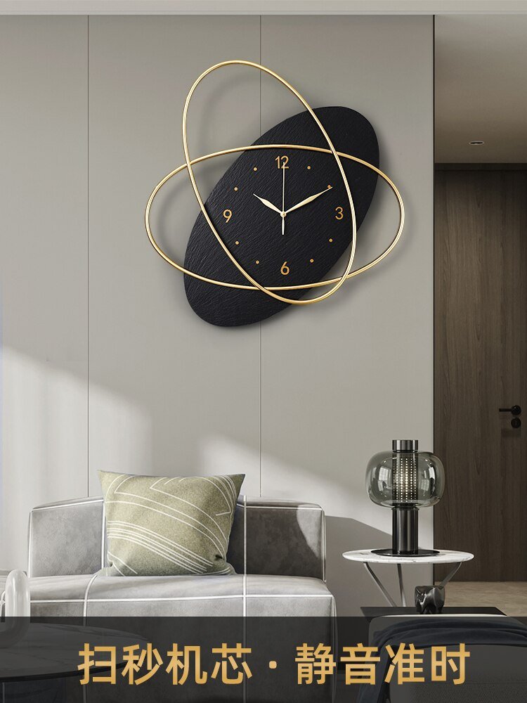 Minimalist Large Luxury Wall Clock Living Room Creativity Silent Metal Wall Clock Modern Design Reloj De Pared Wall Decor LL50WC 5