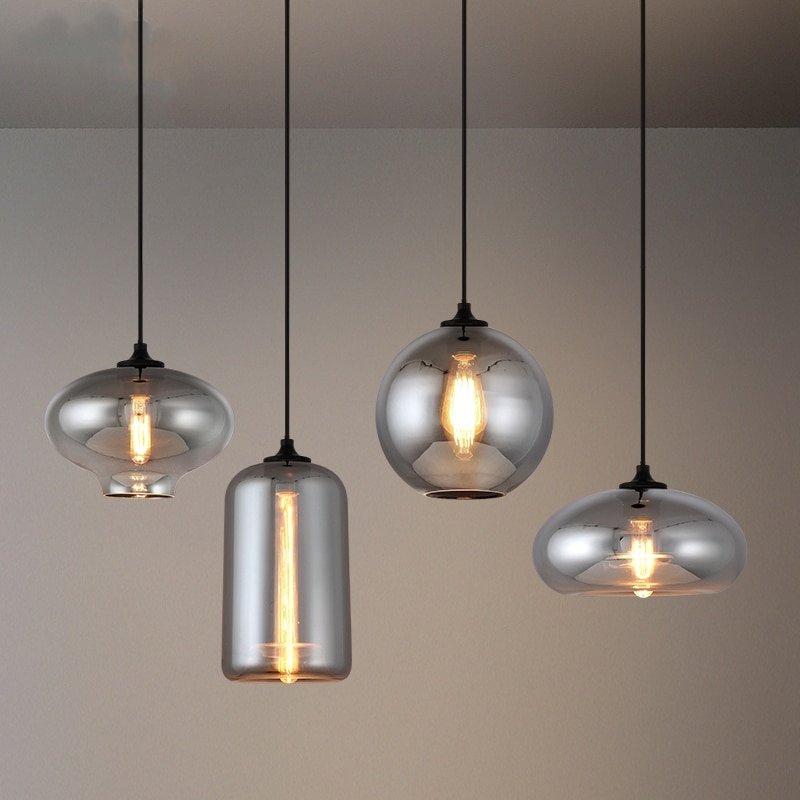 Industrial Pendant Lights Vintage Glass Hanglamp For Dining Room Bedroom Nordic Bar Decor Luminaire Suspension Kitchen Fixtures 1