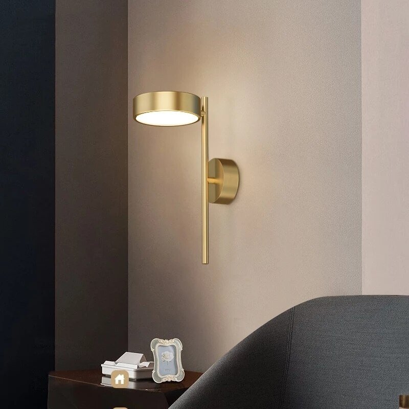 Led Indoor Wall Lamp Gold For Loft Bedroom Adjustable Angle Nordic Home Decor Bedside Staircase Sconese Mirror Lighting Fixtures 1