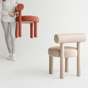 Wuli Nordic Designer Creative Dining Chair Modern Minimalist Home Back Chair Hotel Lounge Chair Restaurant Soft Bag Back Chair 1