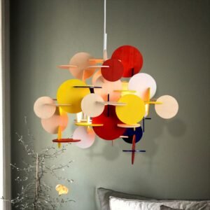 Danish Designer Pendant Light DIY Colorful Building Blocks Hanglamp For Bedroom Dining Room Baby Room Nordic Wood Luminaire E27 1
