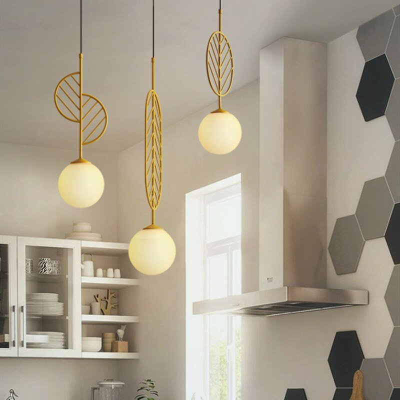 Nordic Modern Pendant Lights Colorful Macaron Iron Hanging Lamp For Bedroom Dining Room Kitchen Fixtures Led Glass Ball Hanglamp 4