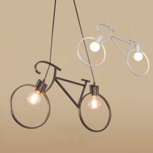 Industrial Pendant Lights Vintage Iron Bicycle Hanglamp For Bedroom Dining Room Bar Decor E27 Luminaire Suspension Loft Fixtures 1