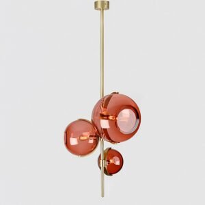 Nordic Designer Hanglamp Postmodern Red Glass Pendant Lights For Living Room Bedroom Dining Room Loft Decor E27 Light Fixtures 1