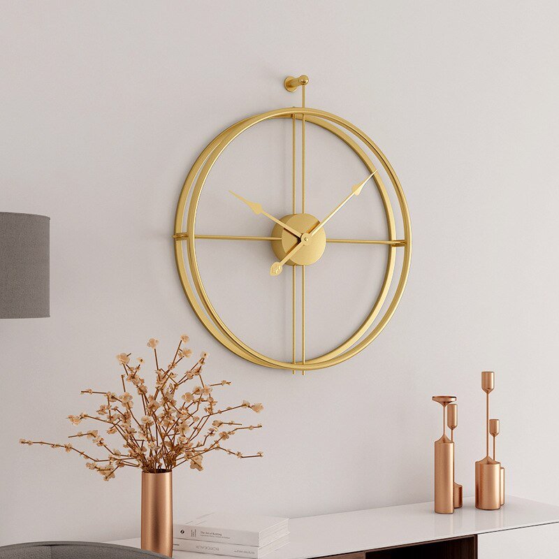 Creative Circular Wall Clock Living Room Large Metal Minimalist Wall Clock Modern Design Reloj De Pared Home Decor LL50WC 3
