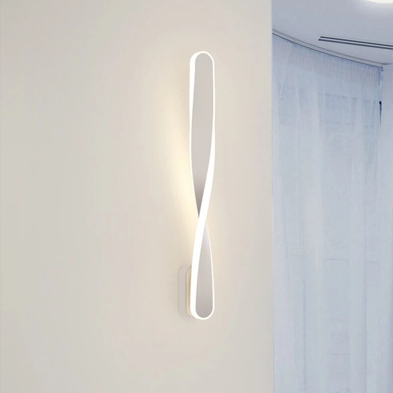 Modern Led Wall Lamp Aluminum Spiral Wall Lamps For Living Room Bedroom Study Decoration Light Fixtures Nordic Home Bedside Lamp 4