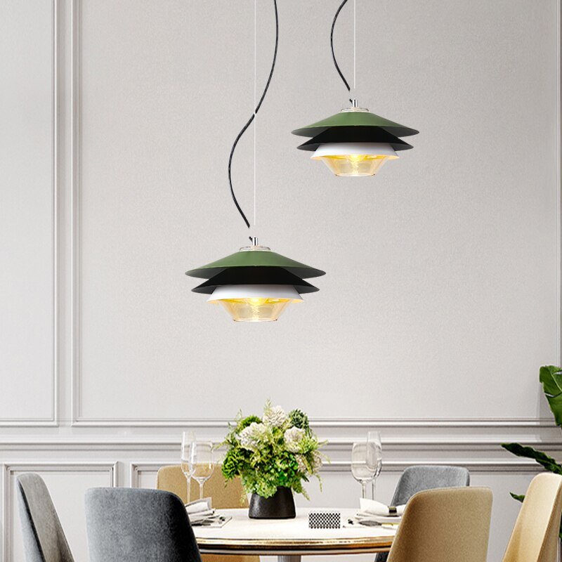 Nordic Pendant Lights Post-modern Iron Glass Hanglamp For Bedroom Dining Room Bar Decor Home Luminaire Suspension Light Fixtures 3