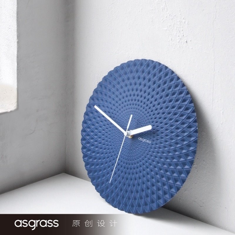 Blue Minimalist Wall Clock Living Room Large Silent Metal Wall Clock Modern Design Reloj Pared Grande Home Decor LL50WC 1