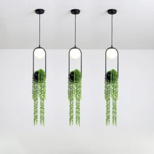 Modern Led Pendant Lights Nordic Plant Hanging Lamp For Bedroom Diningroom Restaurant Bar Decor Home Iron Luminaire Suspension 1