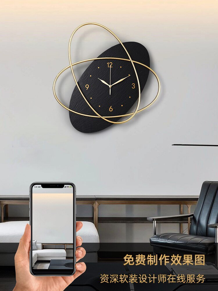 Minimalist Large Luxury Wall Clock Living Room Creativity Silent Metal Wall Clock Modern Design Reloj De Pared Wall Decor LL50WC 6