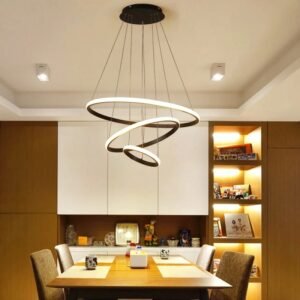 Modern Led Chandeliers Aluminum Ring Chandelier For Living Room Bedroom Dining Room Nordic Home Decoration Luminaire Suspension 1