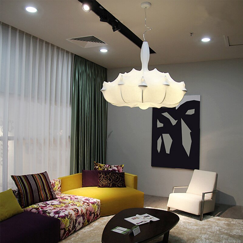 Nordic Pendant Lights Postmodern Silk Hanglamp For Living Room Bedroom Dining Room Home Decor Luminaire E27 Loft Hanging Lamp 4