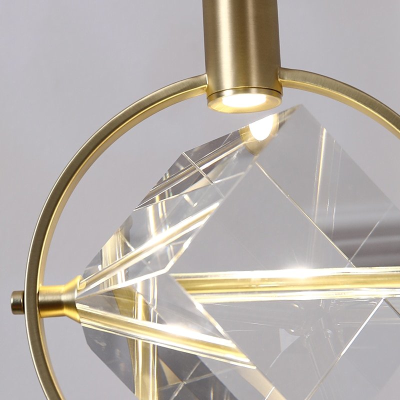 Modern Crystal Pendant Light Gold Led Hanglamp For Bedroom Dining Room Nordic Home Deco Loft Luminaire Suspension Light Fixtures 6
