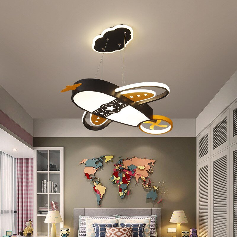 New Modern led Ceiling lamp for Children room Bedroom study boy kids Baby room Cartoon airplane Home decor Chandelier  Lighting 3