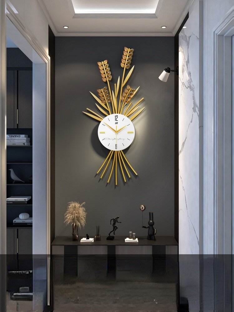 Barley Luxury Nordic Wall Clock Living Room Large Silent Metal Wall Clock Modern Design Reloj Pared Grande Home Decor LL50WC 5
