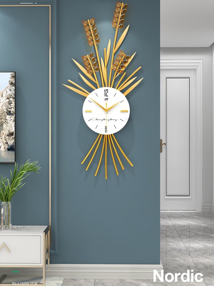 Barley Luxury Nordic Wall Clock Living Room Large Silent Metal Wall Clock Modern Design Reloj Pared Grande Home Decor LL50WC 6