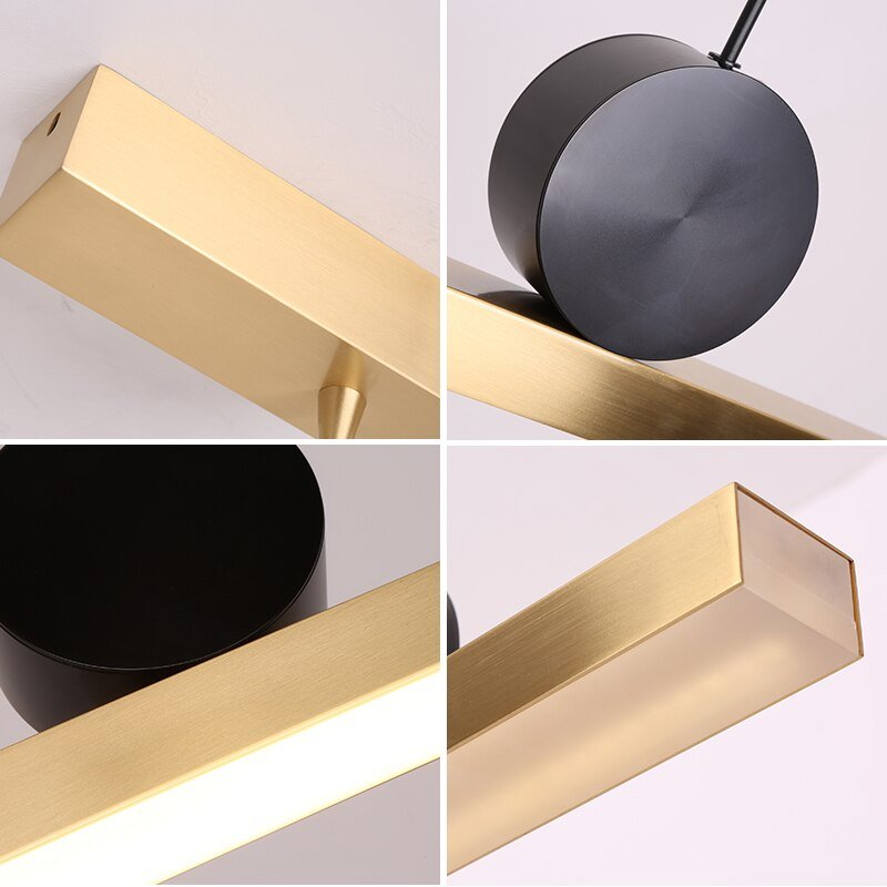 Modern Led Pendant Lights Minimalist All Copper Hanglamp For Dining Room Study Nordic Home Luminaire Suspension Loft Fixtures 6