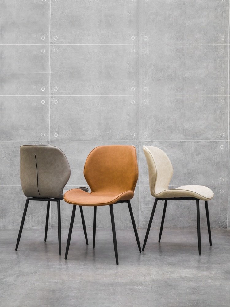 Wuli Dining Chair Home Light Luxury Nordic Chair Modern Minimalist Desk Stool Restaurant Backrest Soft Foreskin Chair 1