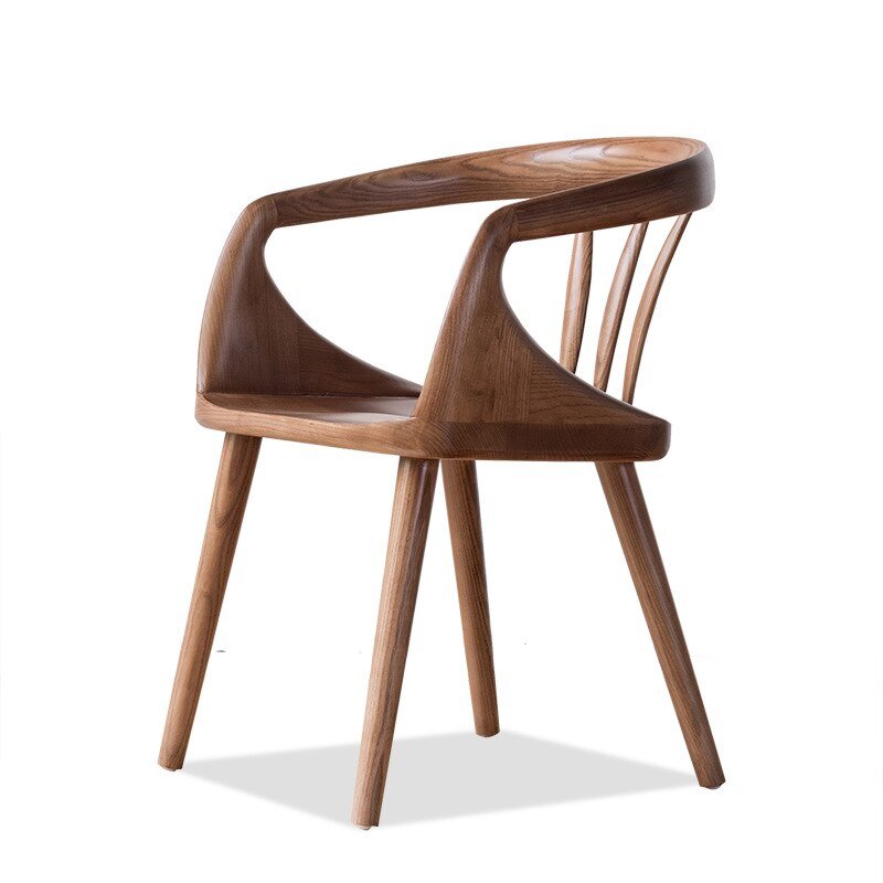 Wuli Home Solid Wood Chair Designer Nordic Restaurant Study Dining Chair Modern Minimalist Home Backrest Chair 5