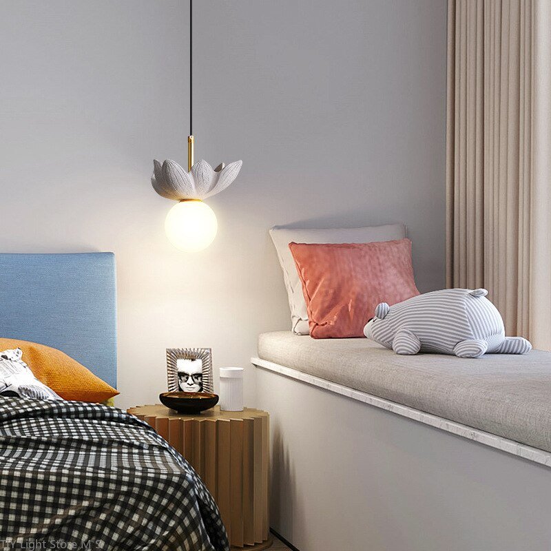 Nordic bedroom bedside chandelier creative restaurant lamp modern minimalist net red milk tea shop decoration small chandeliers 5