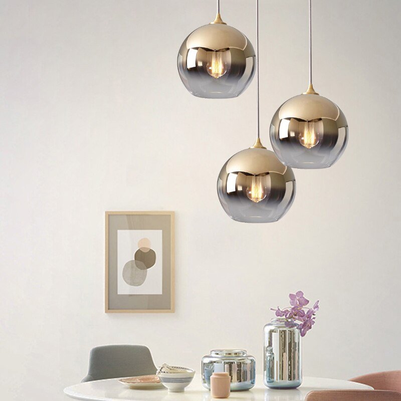 Modern Pendant Lights Glass Ball Hanglamp For Dining Room Bedroom Nordic Home Decor Luminaire Suspension E27 Kitchen Fixtures 2