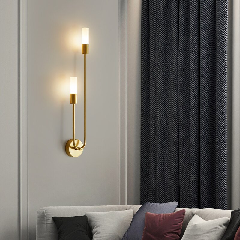 Modern Led Wall Lamp Gold Iron Wall Lamp For Living Room Bedroom Nordic Home Decor Light Night Bedside Lamp Bathroom Fixtures 4