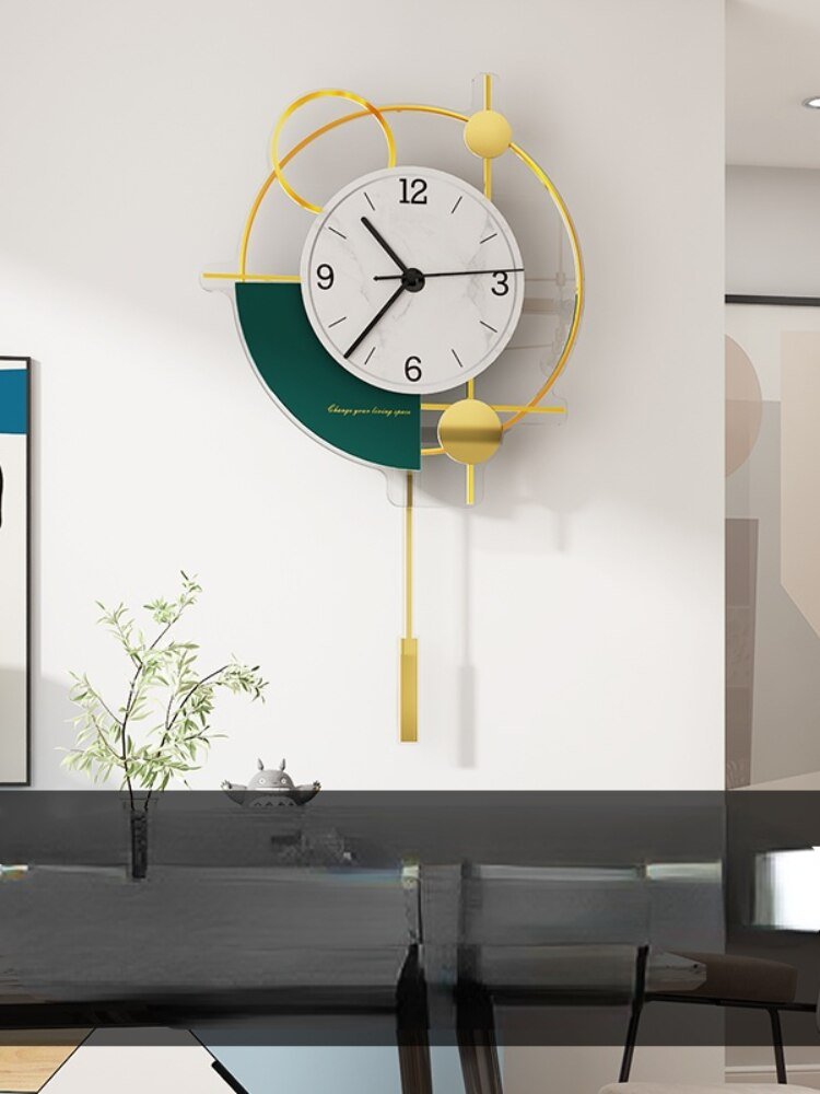 Creativity Nordic Wall Clock Living Room Large Silent Pendulum Wall Clock Modern Design Reloj Pared Grande Home Decor LL50WC 6