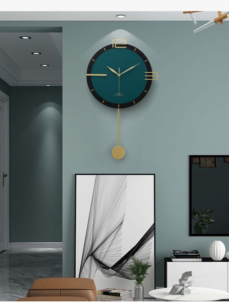 Minimalist Pendulum Wall Clock Modern Design Luxury Large Wall Clock Living Room Silent Reloj Pared Grande Wall Decor LL50WC 1