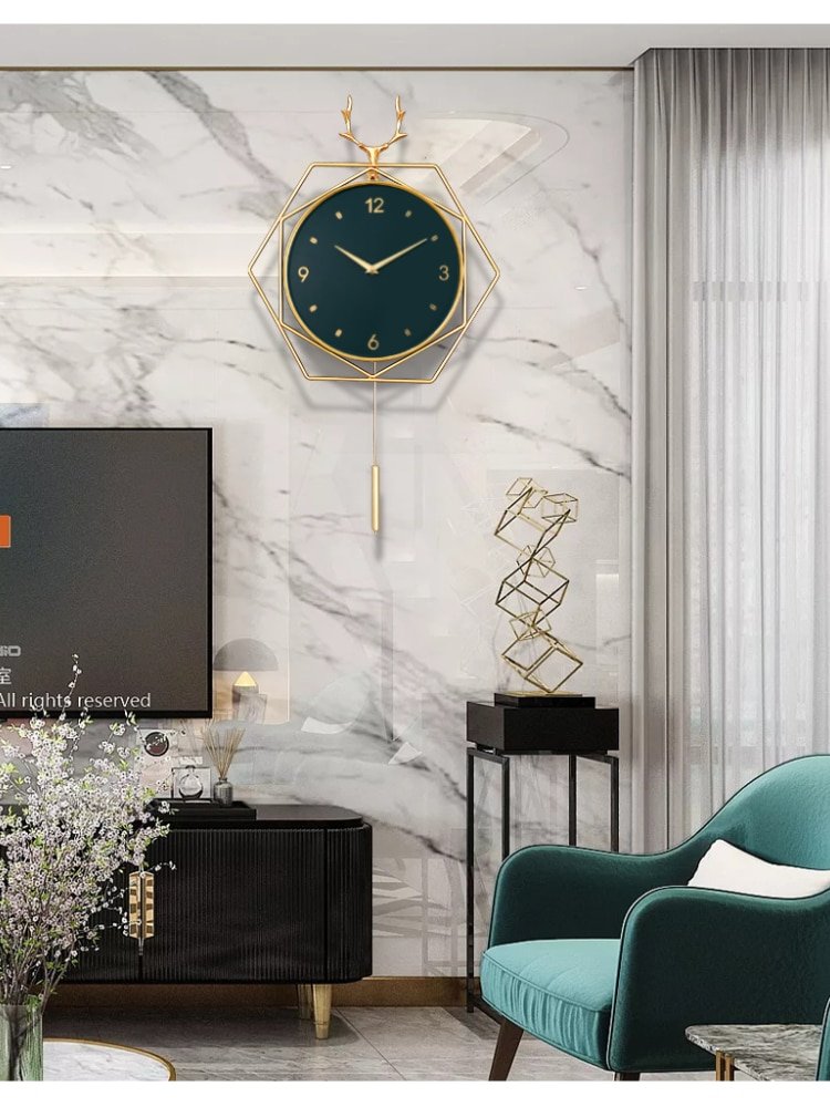 Nordic Minimalist Wall Clock Living Room Creativity Silent Luxury Wall Clock Modern Design Reloj De Pared Wall Decor LL50WC 4