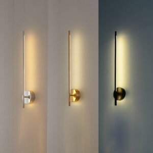 Nordic LED Long Wall lamp Horizontal Vertical Iron rotate Wall Light Mirror Light Minimalist Wall Sconces Gold Chrome Wall Light 1