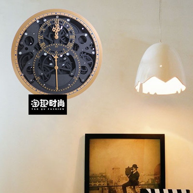 Large Digital Wall Clock Gear Mechanical Wall Watches Cute Decor Living Room Nordic Bedroom Cool Home Decoraction XF20YH 3