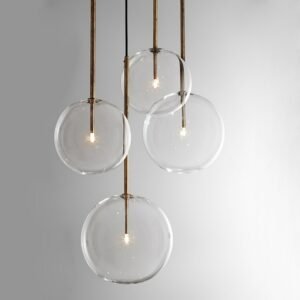 Modern Led Pendant Lights Nordic Glass Ball Hanglamp For Dining Room Bedroom Bar Decor Luminaire Suspension Loft Light Fixtures 1