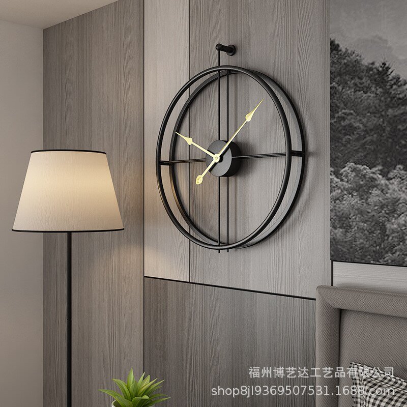 Creative Circular Wall Clock Living Room Large Metal Minimalist Wall Clock Modern Design Reloj De Pared Home Decor LL50WC 4