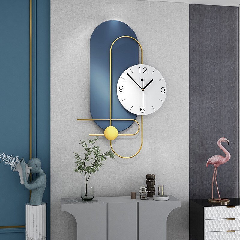 Nordic Luxury Wall Clock Living Room Creativity Silent Wall Clock Modern Design Minimalist Reloj Pared Wall Decoration LL50WC 2