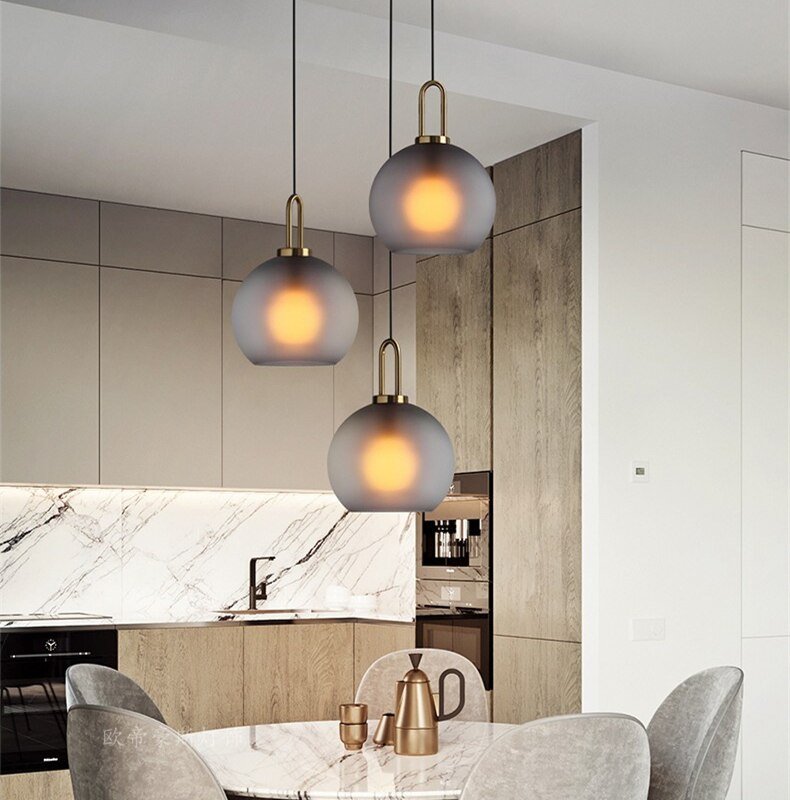 Nordic Pendant Lights Modern Glass Hanglamp For Dining Room Bedroom Study Bar Decor Loft Luminaire Suspension E27 Light Fixtures 2