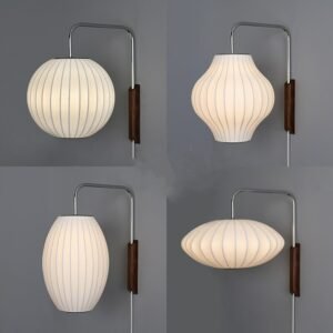 Modern Wall Lamp Japanese Style Silk Wall Lamps For Living Room Bedroom Nordic Home Decor Loft Luminaire E27 Bedside Wall Light 1