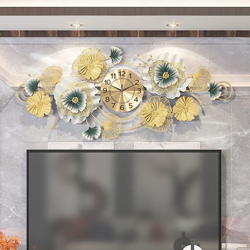 Luxury Bedroom Arabic Wall Clock Large Battery Gold Quiet Creative Wall Clock Modern Metal Horloge Wall Clock Nordic Design 4