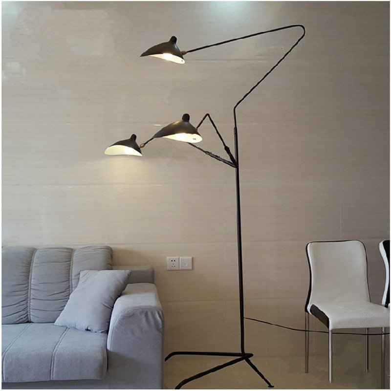 Nordic Floor Lamp Modern Living Room Bedroom Floor Lamps Home Decor Light Fixtures E27 Industrial Iron Tripod Standing Lamp 1