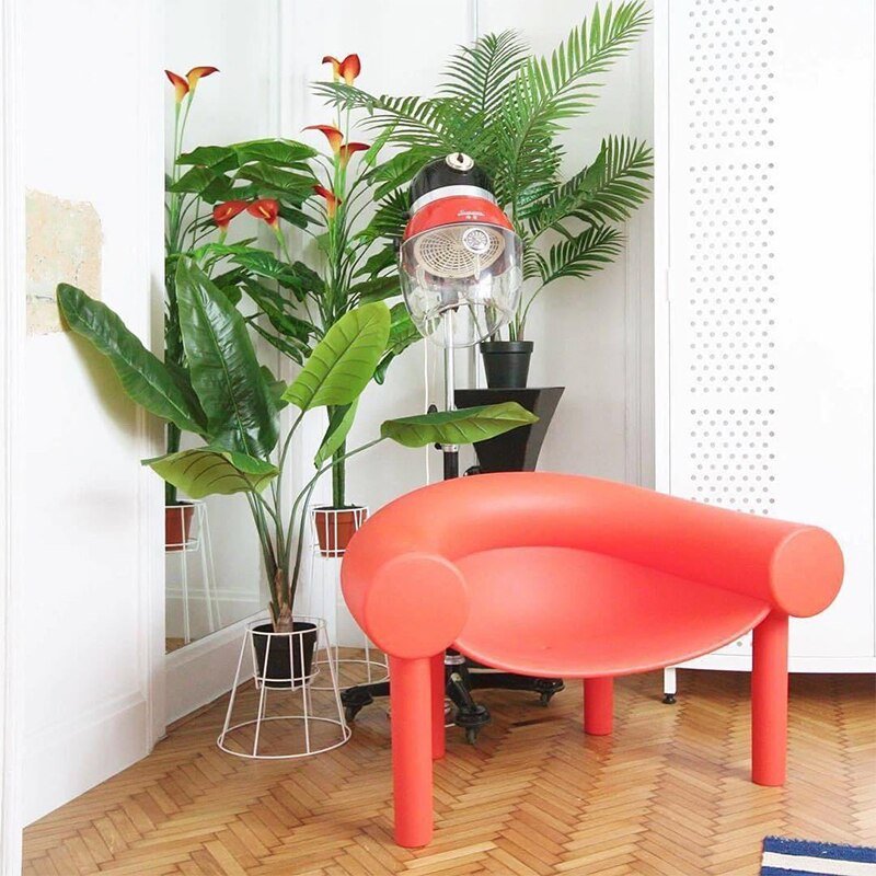 Wuli New Fashion Personalized Creative Single-Seat Sofa Chair Plastic Horseshoe Chair Art Leisure Chair Nordic Style 2