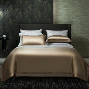 Solid Color 1500TC High end Egyptian Cotton Duvet Cover Luxury Hollow out Bedding Set Silky Soft Bed Cover Bed Sheet Pillowcases 1