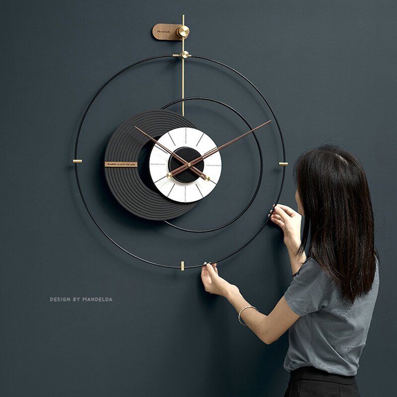 Large Wall Clock Oversized Watch Hands Wood Wall Clocks Modern Design Luxury Silent Clocks Wall Home DGaming Decoration XF20YH 2