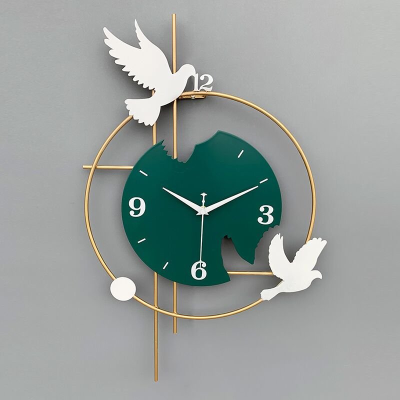 Luxury Nordic Wall Clock Hands Gift Dining Room Modern Simple Silent Metal Wall Clock Design Reloj Pared Home Accessories ZP50BG 2