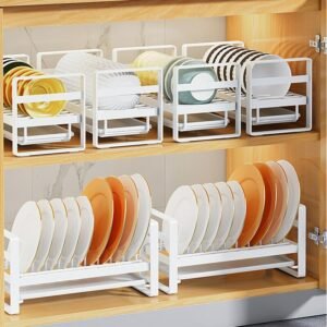 Bowl Dish Organizer Drainer Drying Rack with Tray Cutlery Holder Chopsticks Kitchen Sink Cabinet Cupboard Drawer Plate Storage 1