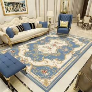 High-end Persian Living Room Rug Turkey Printed Floral Style Bedroom Bedside Carpet Home Decoration Sofa Coffee Table Carpets 1