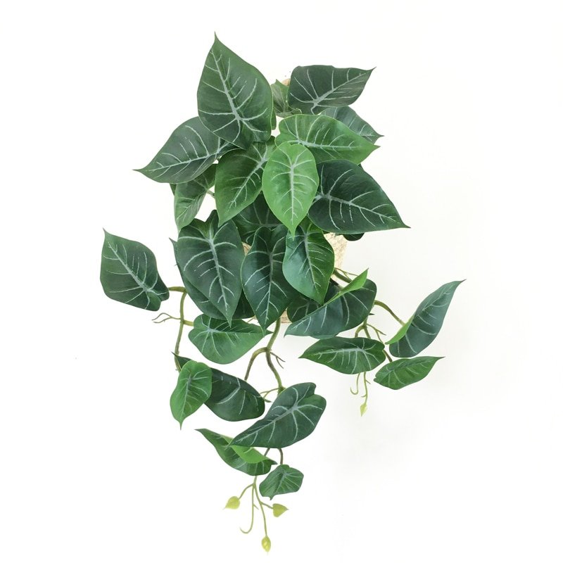 48cm Artificial Hanging Plants Fake Monstera Leaves Christmas Decor Plastic Scindapsus Tropical Leafs Wall for Bonsai Home Decor 6