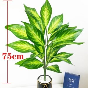 75cm 26 Leaves Large Artificial Tree Tropical Monstera Plants Fake Palm Leafs Plant Plastic Shrubs Foliage For Desk Garden Decor 1